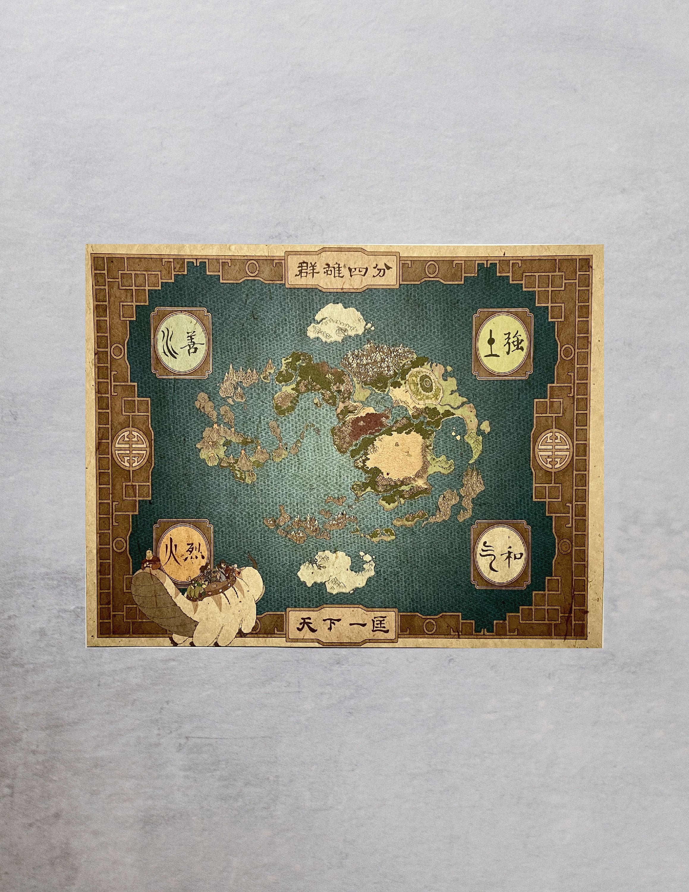 map of avatar last airbender world