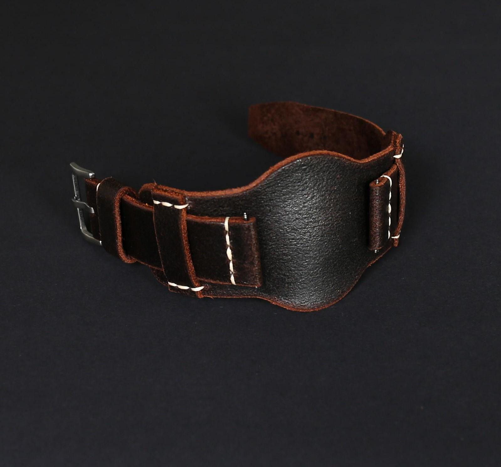 BREITLING Cinturino Originale In Pelle Colore Marrone / Arancio - Ansa Da 18/19mm - RIMANENZA DI - Foto 10