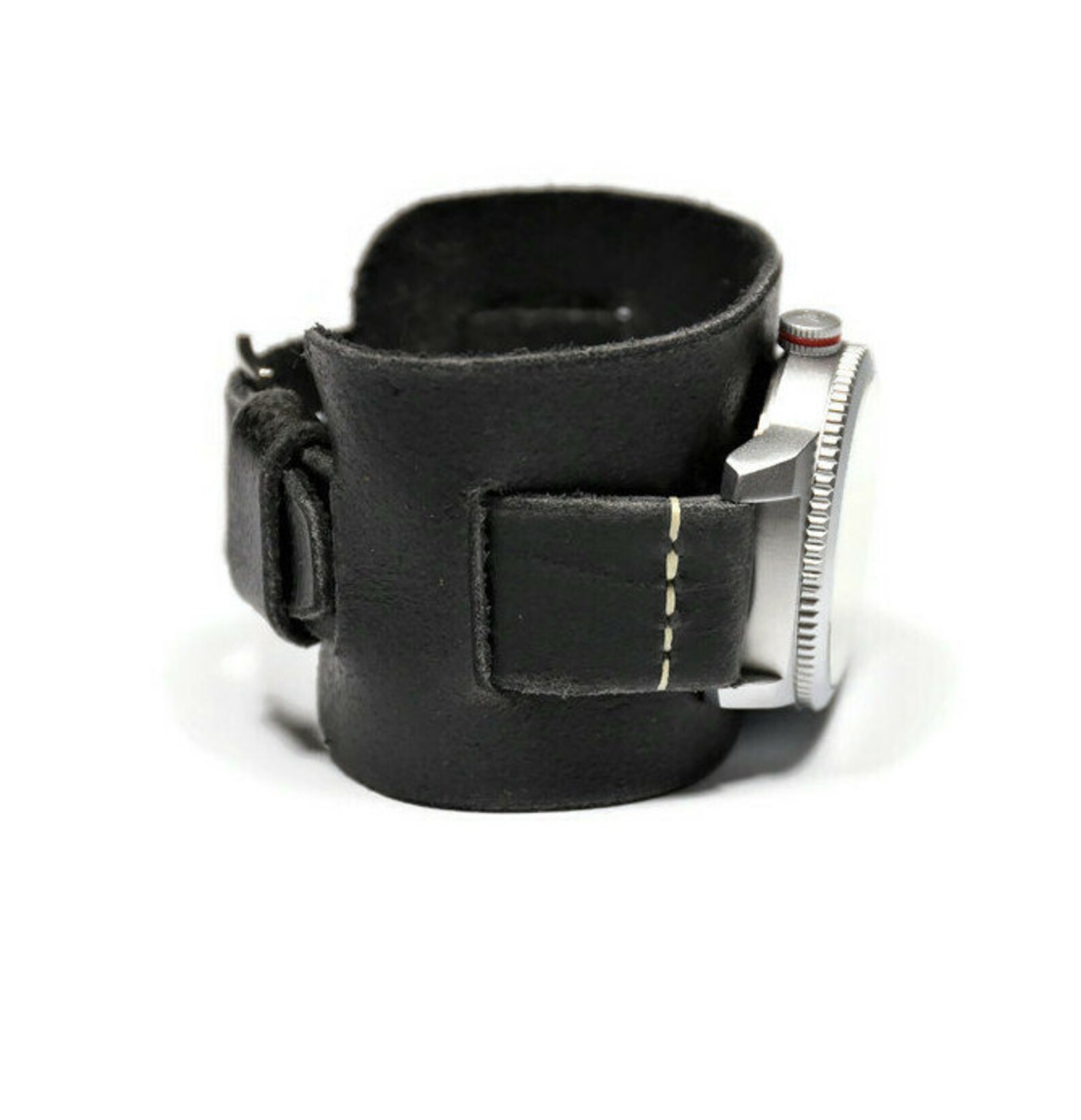 Leather Cuff Watch Strap Mens Bund Band Handmade 20mm 22mm Etsy