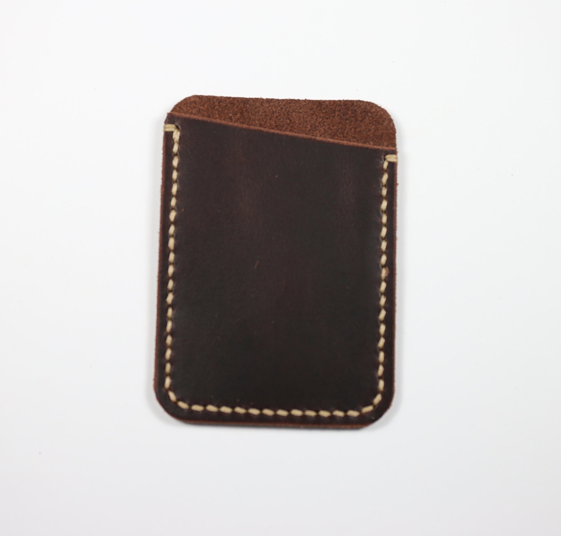 小物 Brown Brown/card case Leather Card Case Dark Brown, Card Holder With 1pocket