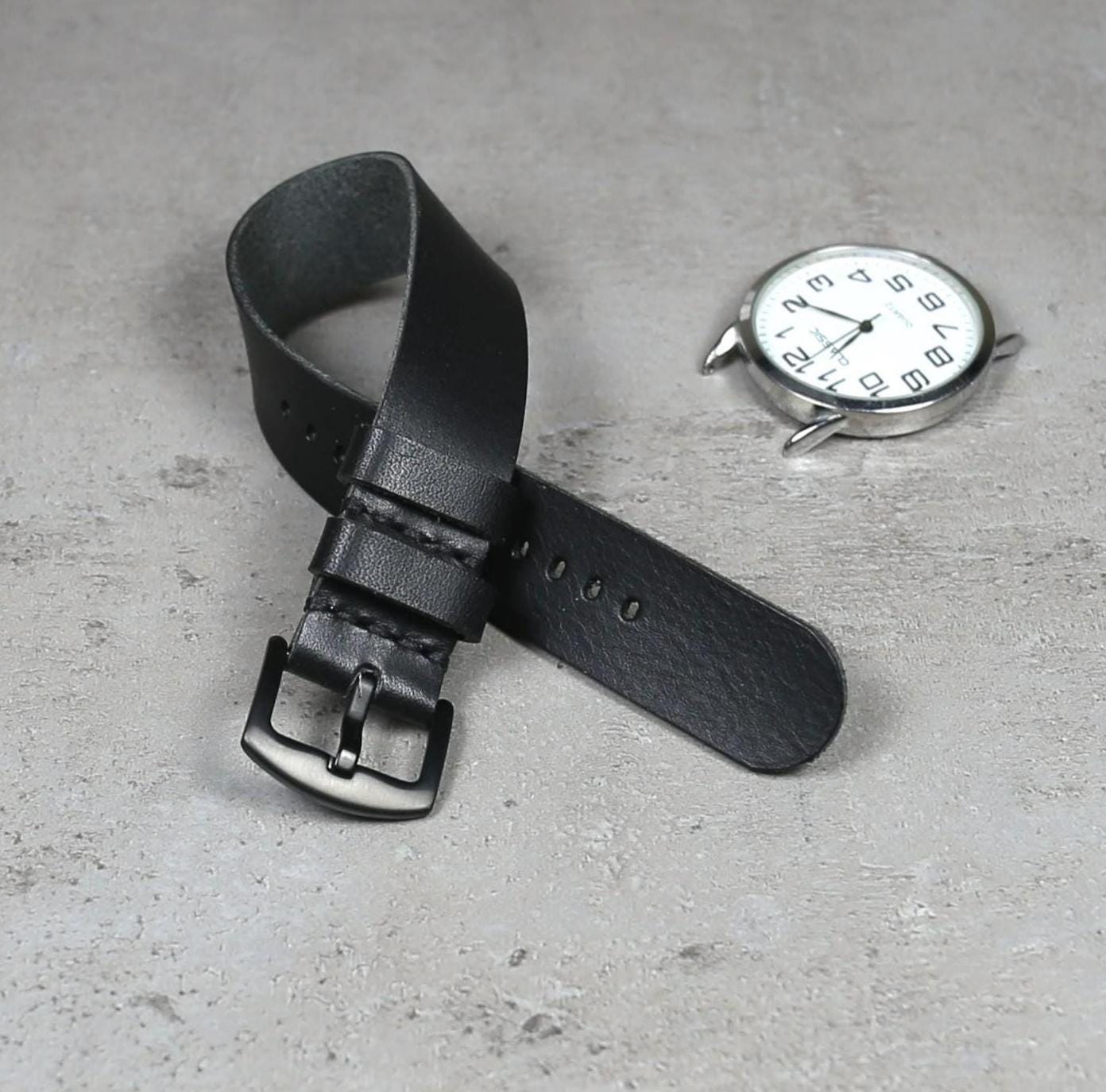 Watch buckle 28mm black - Etsy 日本