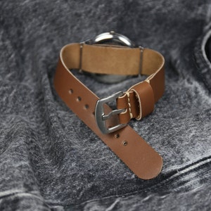  Leather Watch Strap/Distressed Handmade Single Pass