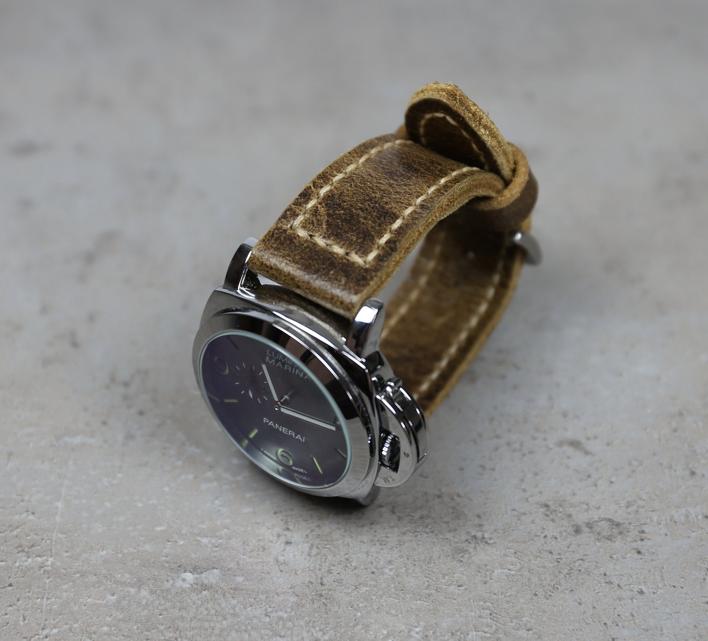 Distressed leather watch band hotsell