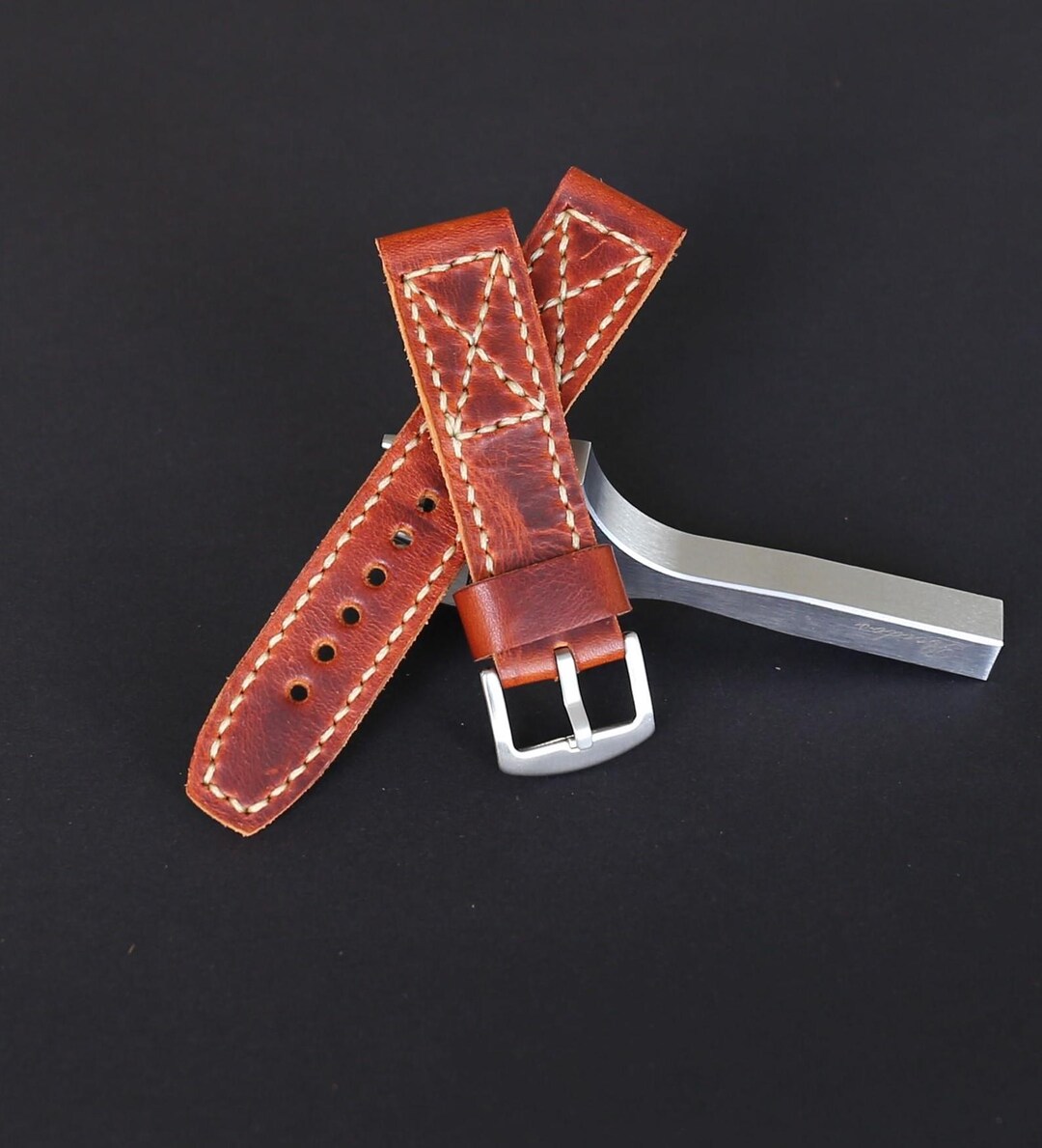 Wholesale Luxurious Brown Leather Wristwatch Strap NY1138_K0039919 main image 1