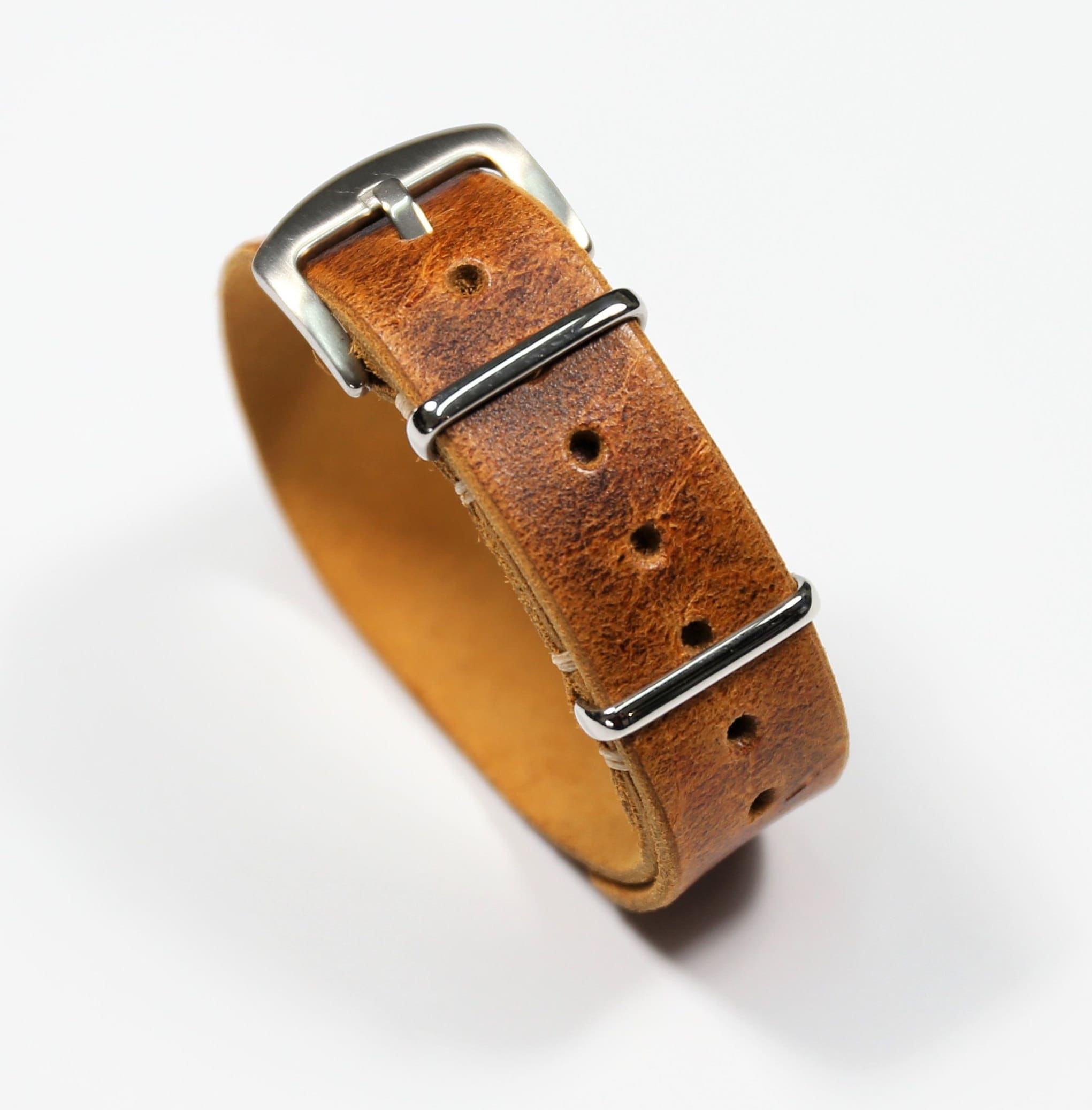 One Piece Handmade Leather Watch Strap Brown Distressed Watch - Etsy