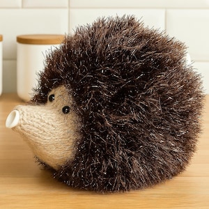 Knitting Pattern PDF Easy Knit Hedgehog Teacosy Teapot Cover Tea Cozy 4 Sizes Tinsel Yarn & Aran 10ply Worsted Cute Animal Novelty Decor