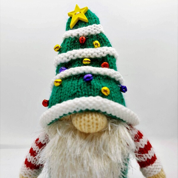 Santa Tree Hat Gonk Christmas Gnome Toy Ornament & Chocolate Orange Cover PDF Knitting Pattern DK 8 ply Xmas Stocking Filler Gift Idea LH023