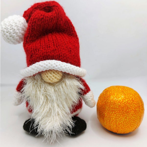 Santa Gonk Christmas Gnome Toy Ornament & Chocolate Orange Cover PDF Knitting Pattern DK 8ply Download LH022 Xmas Stocking filler gift Idea