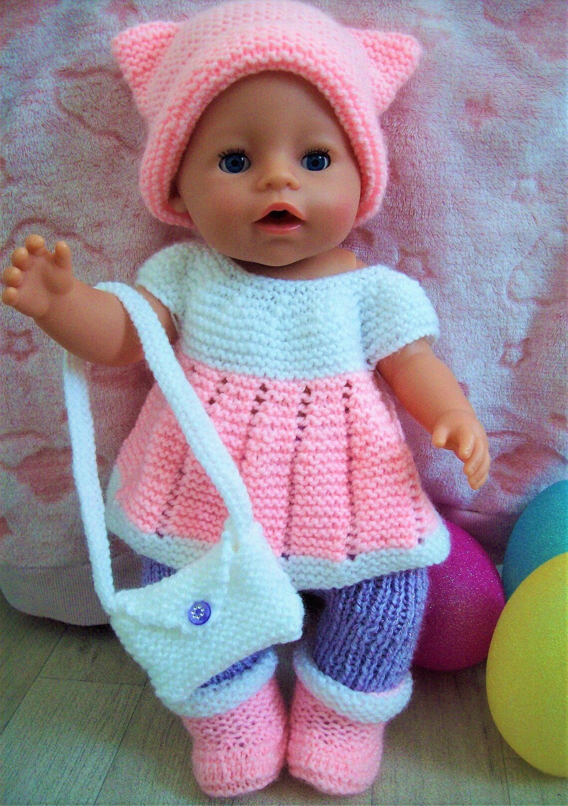 Knitting Pattern PDF Baby Dolls Clothes Leggings Hat Boots Bag Etsy UK