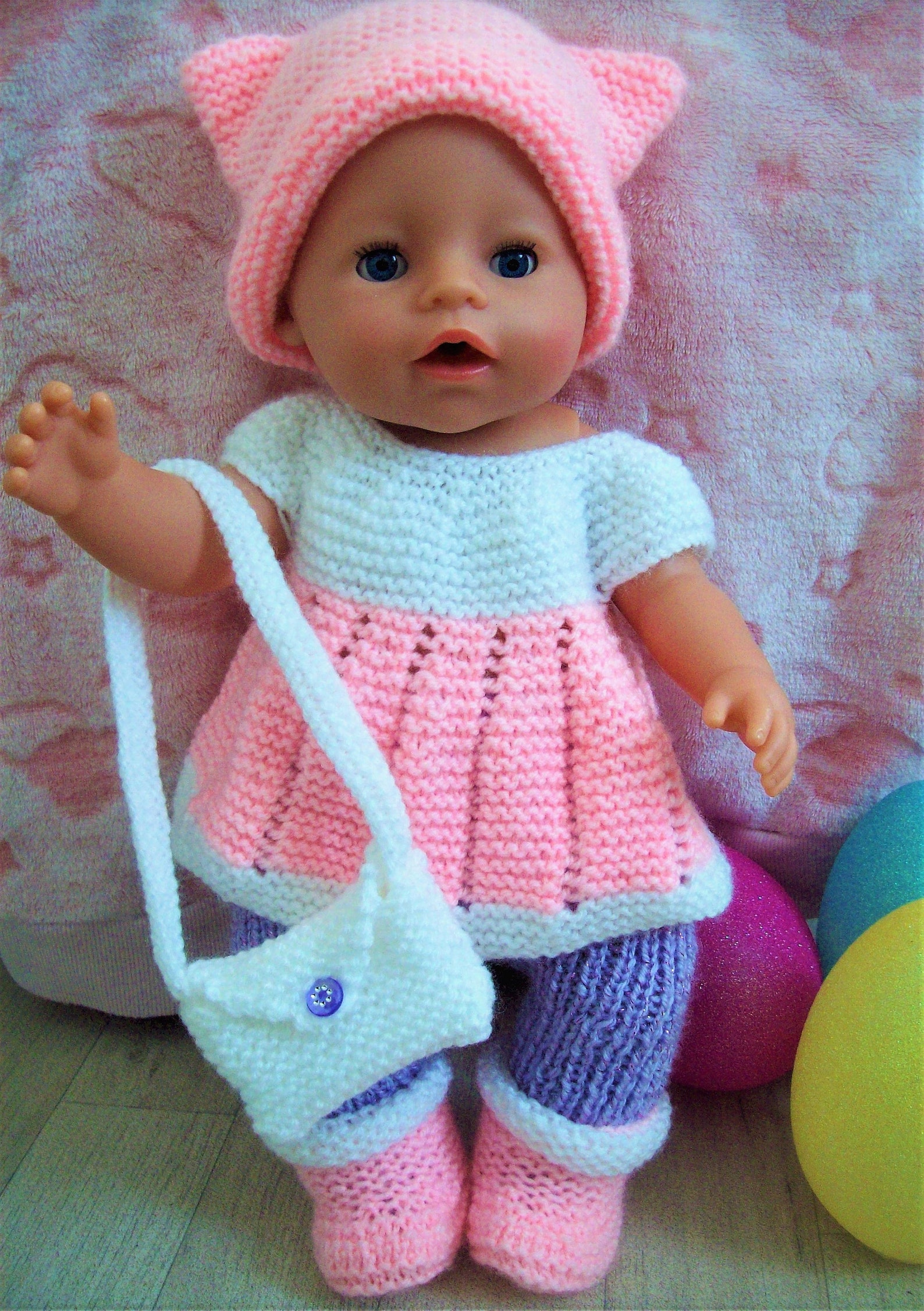 Knitting Pattern PDF Baby Dolls Clothes Leggings Hat Boots Bag Etsy UK