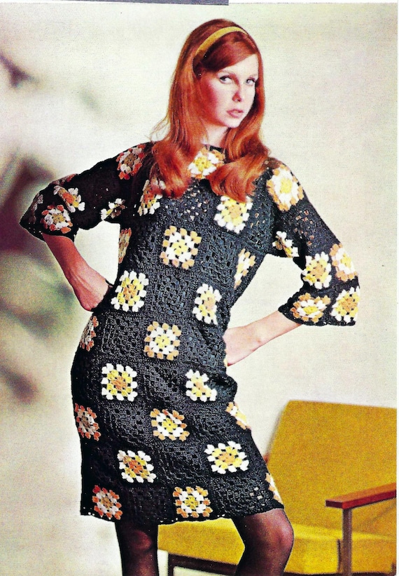 Crochet Granny Square Crochet Sweater Dress Pattern Children's Granny Stitch Dress Crochet Pattern Easy Side Across Crochet Granny Square Crochet Sweater Dress Pattern Children's Granny Stitch Dress Crochet Pattern Easy Side Across
