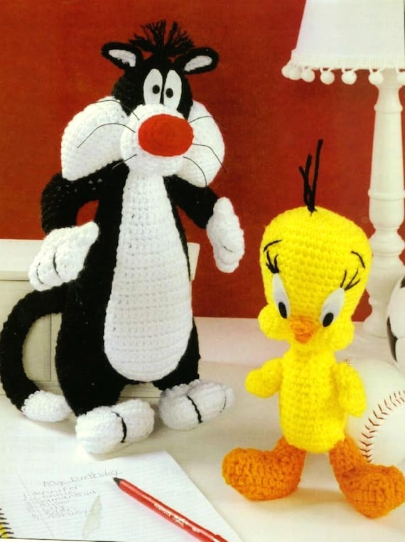 Looney Tunes PDF Crochet Pattern Taz Bugs Bunny Soft Toy Sylvester