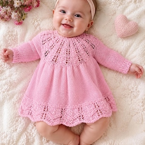 Girls Knitting Pattern Jumper Dress
