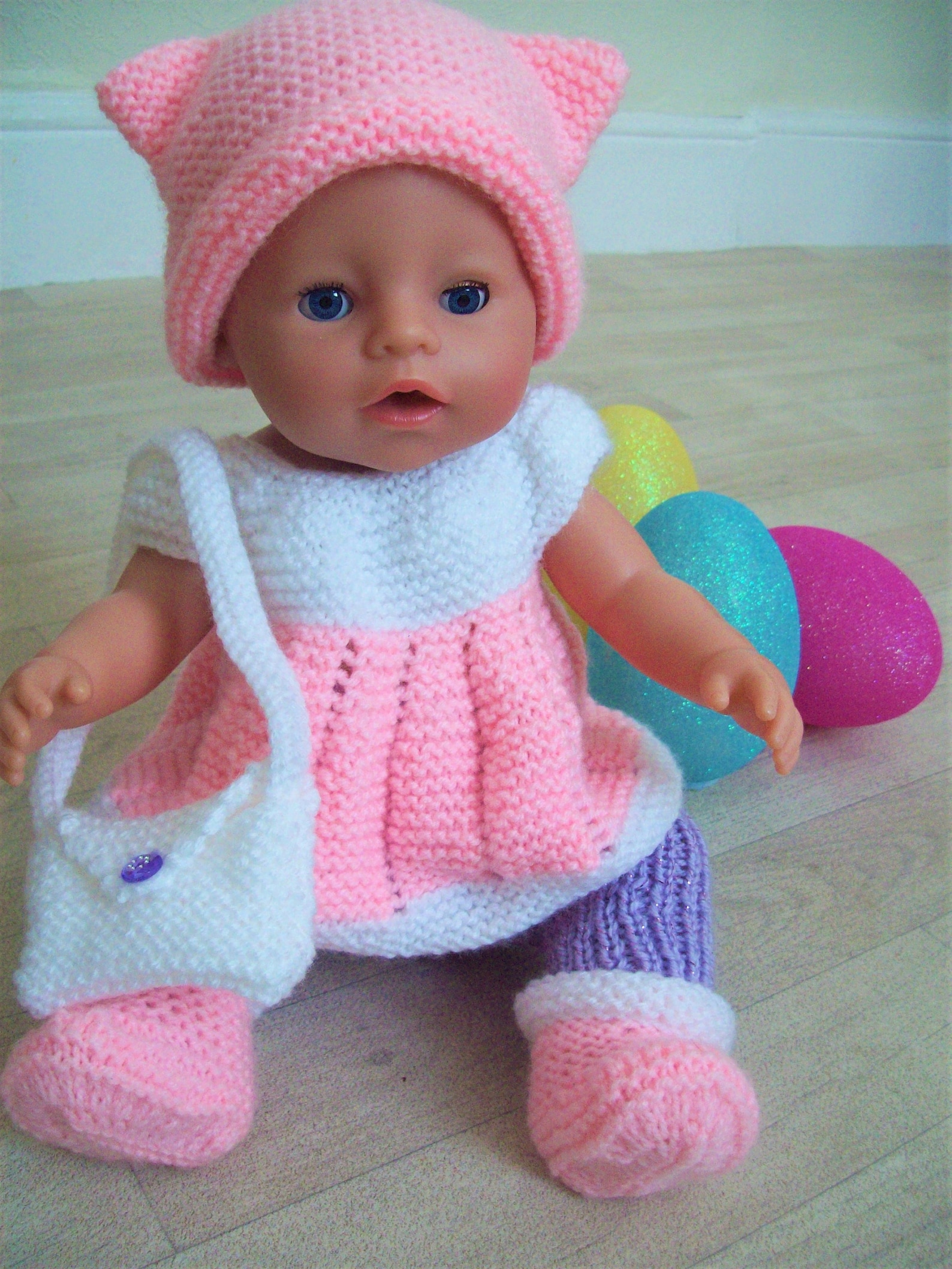 Knitting Pattern PDF Baby Dolls Clothes Leggings Hat Boots Bag Etsy UK