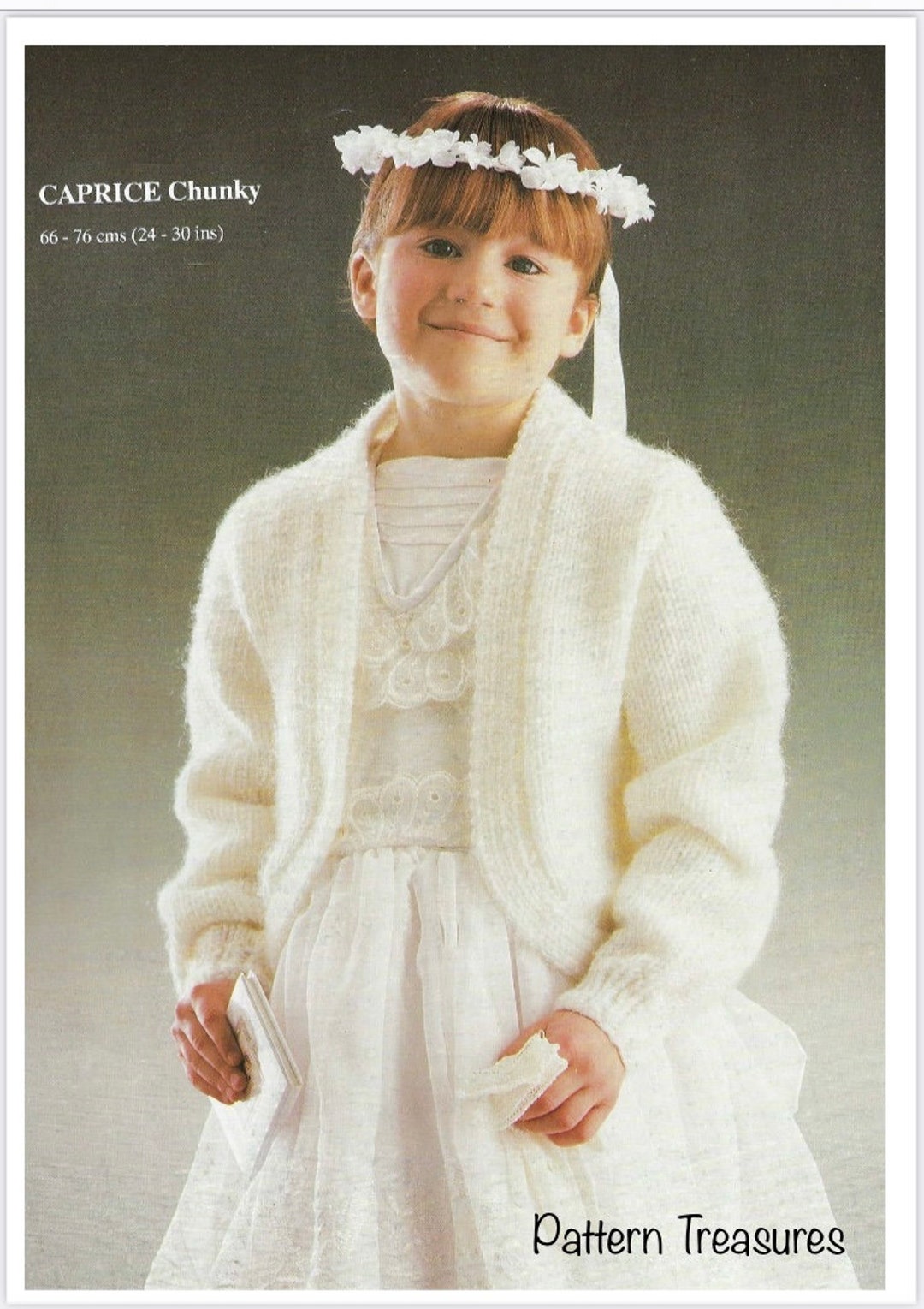 Girls Bolero knitting pattern PDF. 2-3 4-5 6-7 years. Chunky - Etsy France