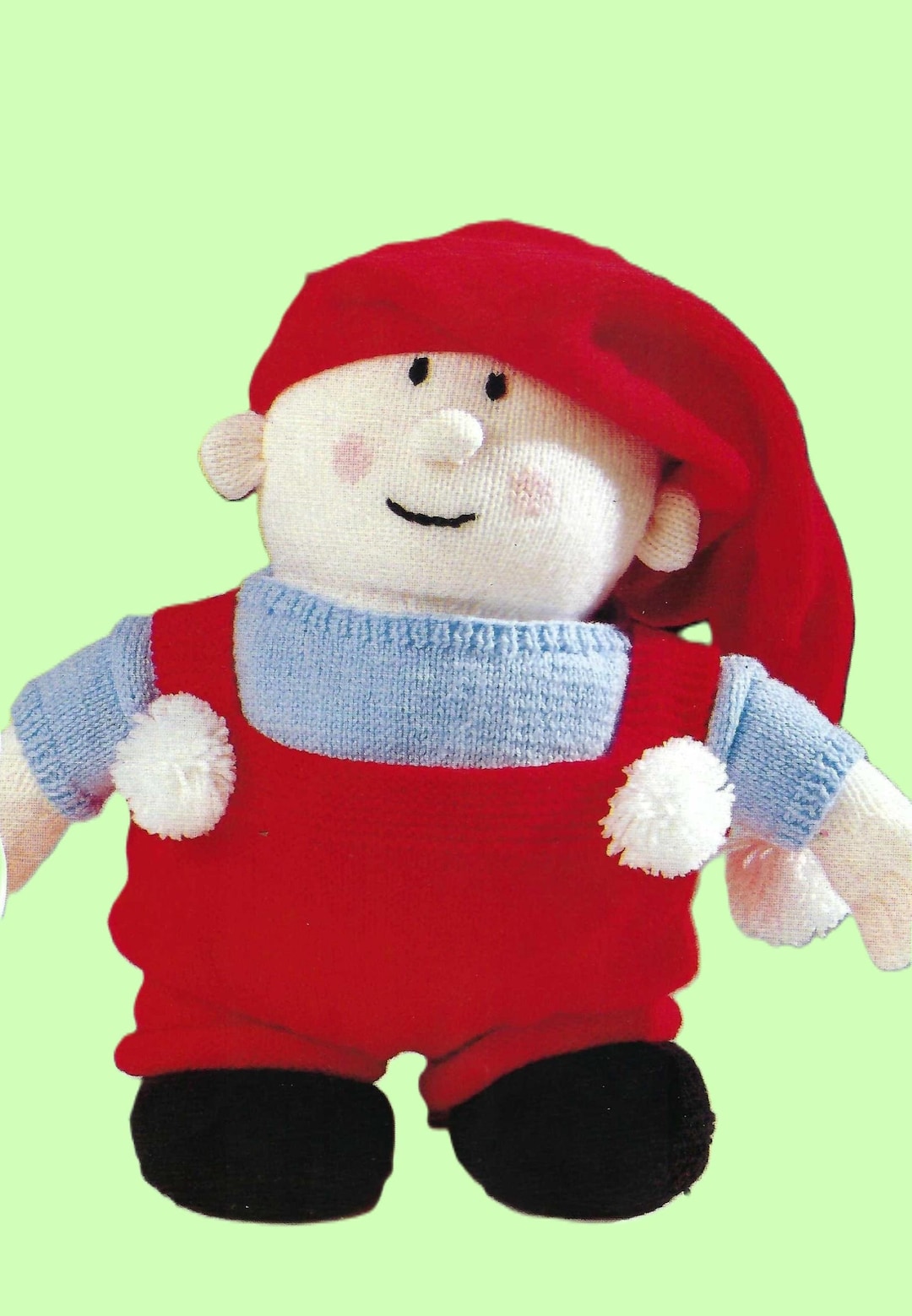 Little Elf Toy Knitting Pattern PDF Removable Clothes & Hat Festive ...