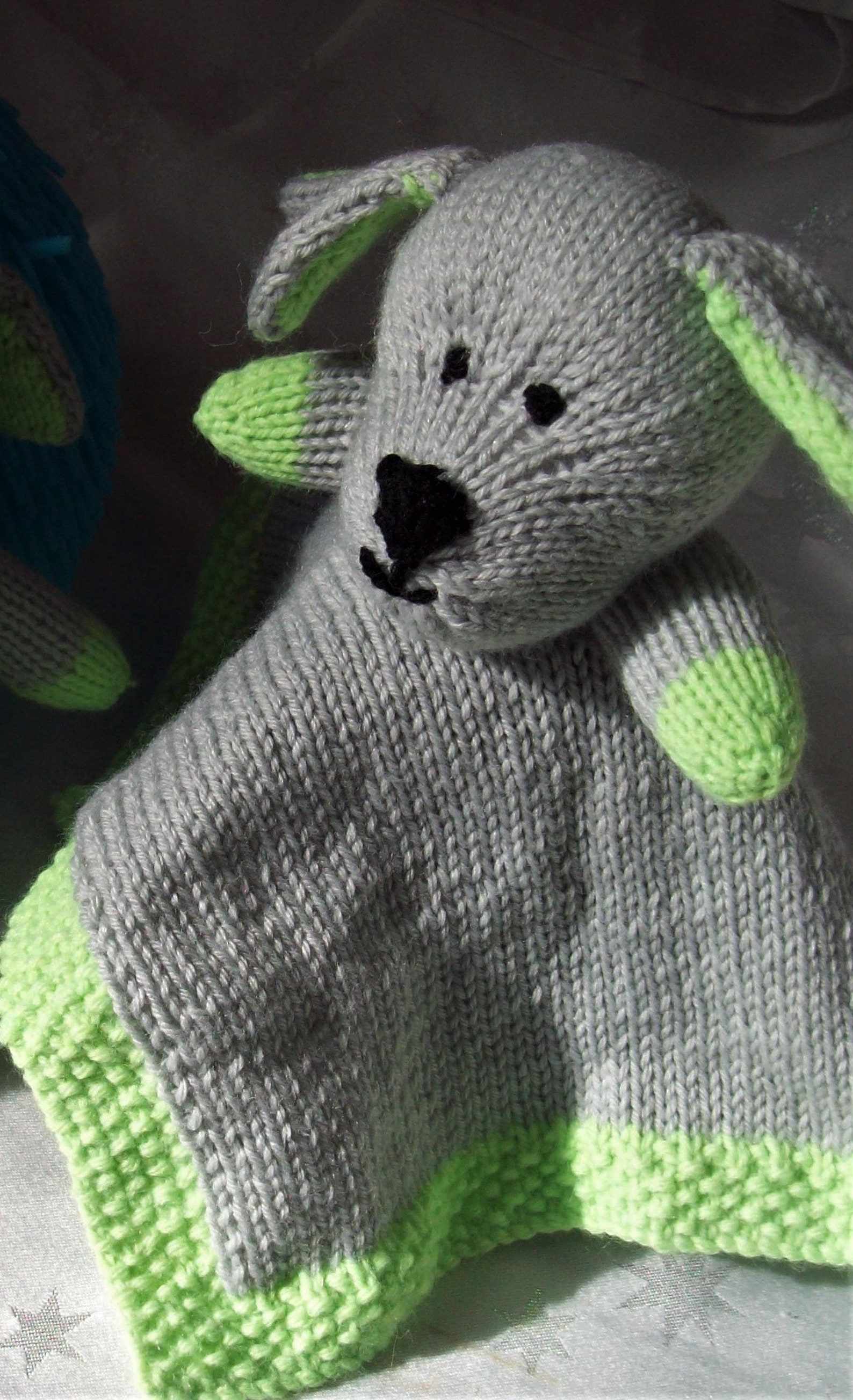 Knitting Pattern PDF Baby Comfort Blanket Comforter Puppy Dog Etsy