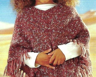 Poncho Catimini Pour Fille 3/4 Ans En Mohair Et Polyester Rose - Occasion Peu Porté