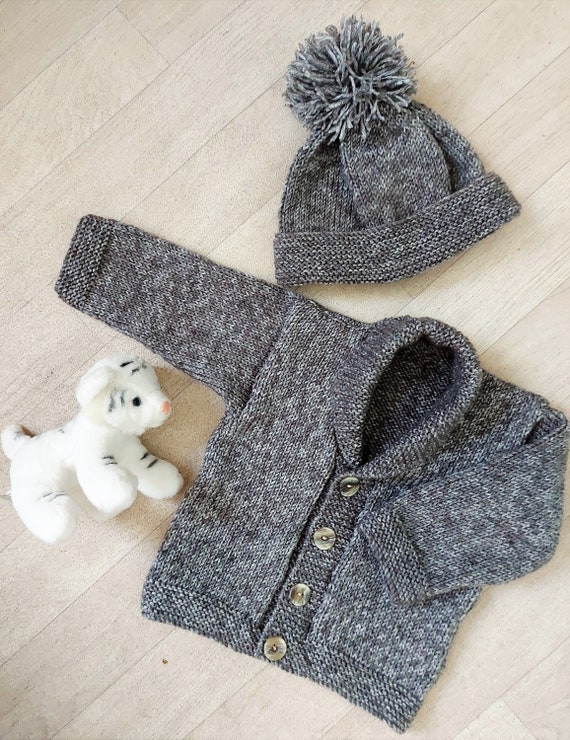 Baby boy shawl cardigan top