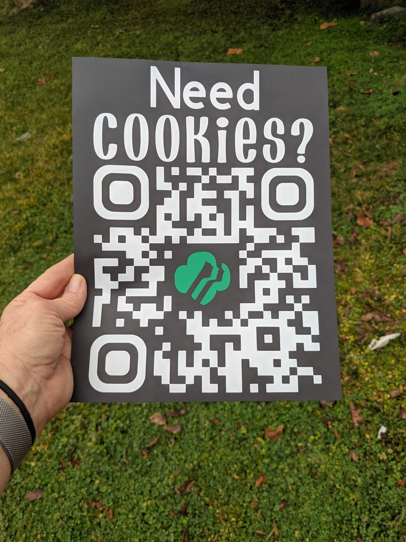 Girl Scout Cookies Car / Custom QR Code / Sell Your Etsy