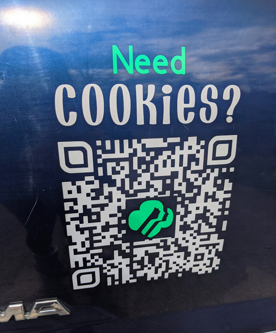 Girl Scout Cookies Car Decal or / Custom QR Code / Sell Etsy