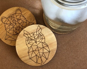 Geometric Wildlife Animal Coasters