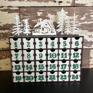 Medium Wooden Reusable Family Advent Calendar