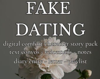 Fake Dating AU Bundle - Scrapbook Style Comfort Character Romance - Text Messages, Voicemails, Notes, Letter, Diary Entries, Playlist