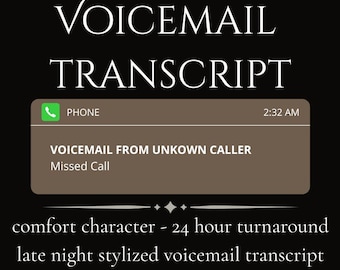 Mensajes de voz nocturnos - Transcripción personalizada del personaje Comfort