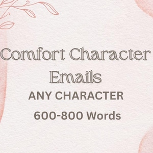 E-mail personalizado com personagem de conforto – Carta digital personalizada (600-800 palavras)
