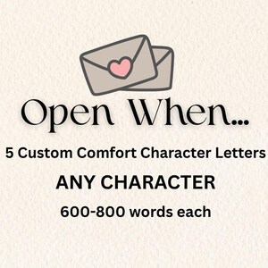 Abrir cuando... / Paquete de cartas / Cartas de consuelo personalizadas / Paquete de 5 cartas digitales / Un regalo ideal para cualquier ocasión