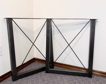 Farmhouse “X” Metal Table Legs (Set of 2)