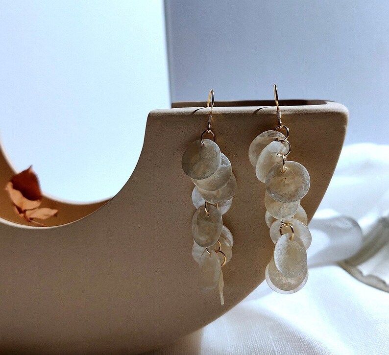 Silver Needles Earrings/summer Earrings/bench Earrings/natural Earrings