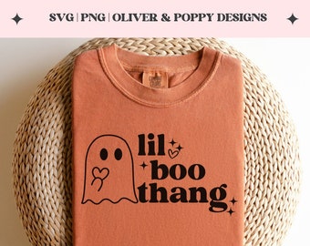 Linda camisa fantasma SVG Halloween fantasma descarga digital png Boo sublimación diseño espeluznante temporada svg retro Halloween fantasma cricut archivo de corte