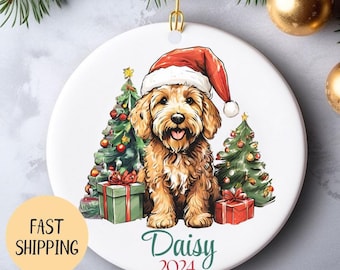 Personalized Goldendoodle Ornament Goldendoodle Christmas Ornament Goldendoodle Gift Custom Dog Name Ornament Doodle Lover Keepsake Pet Name