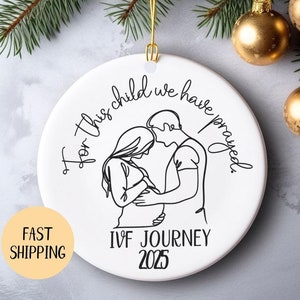 Personalized IVF Journey Ornament: Rainbow Baby Keepsake Gift