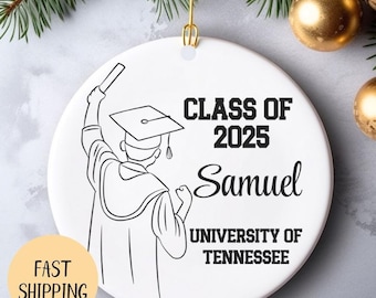 Personalized Graduation Ornament: Class of 2025 Keepsake