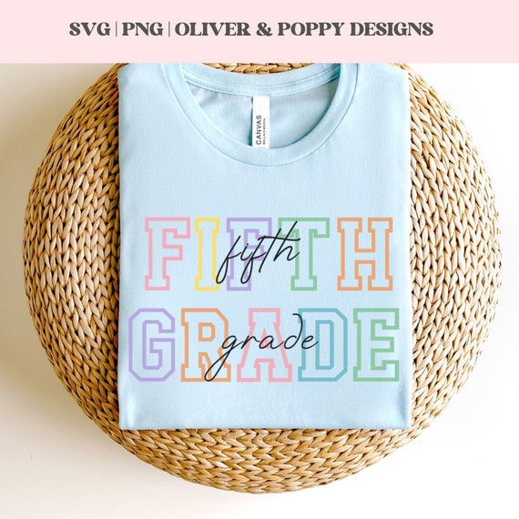 Fifth Grade Teacher SVG PNG: Back to School Gift (Digital Download)