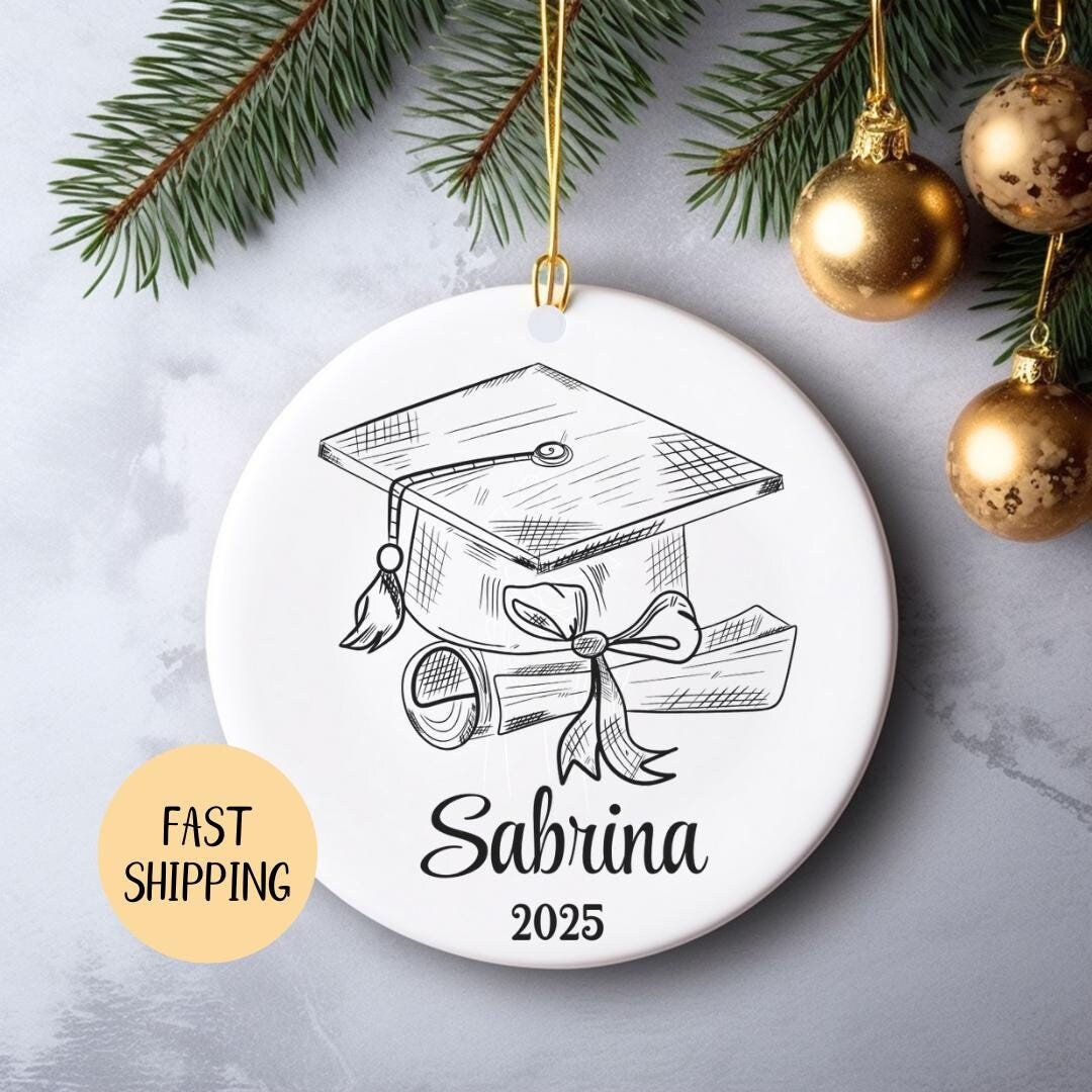 Personalized Graduation Ornament: Class of 2025 Keepsake Gift - Etsy