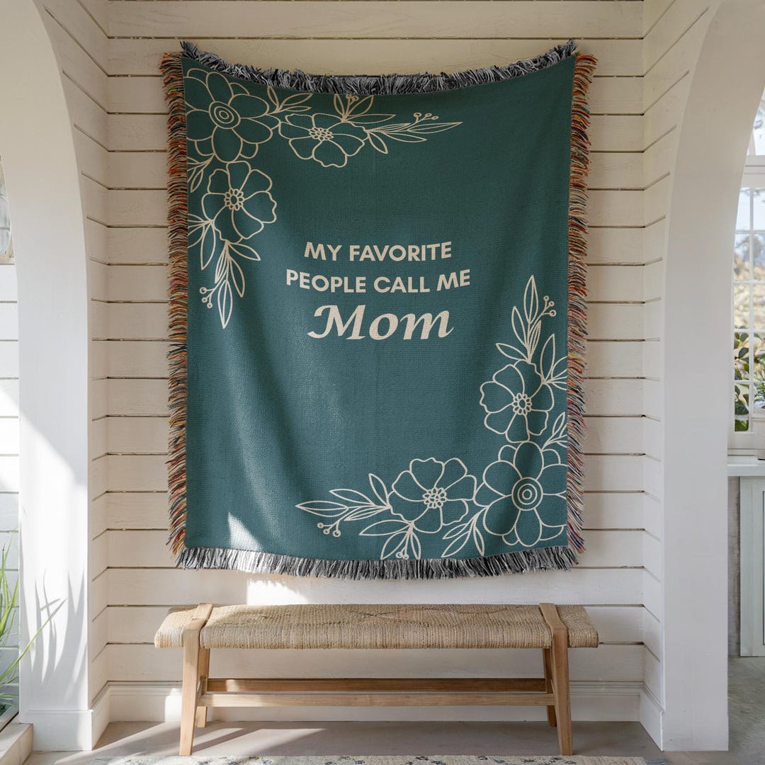 Custom Mom Woven Blanket Gift From Kids Unique Mothers Day Gift Blanket ...