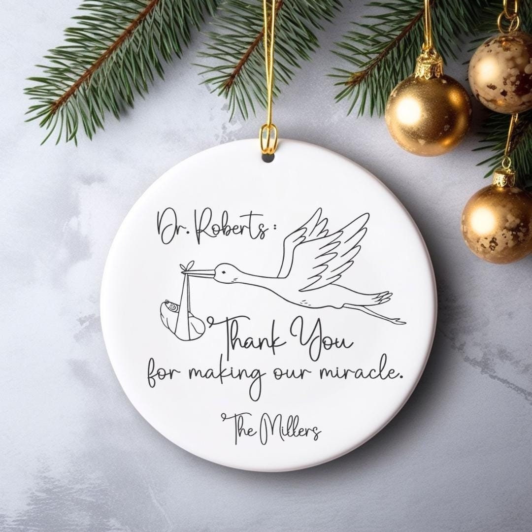 Fertility Doctor Ornament Custom Fertility Specialist Gift Fertility Doctor Thank You Personalized Reproductive Endocrinologist Ornament IVF