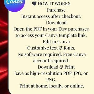 Gothic Vintage Red Rose Wedding Suite | Floral Rose Invitation Bundle | Dark Romantic Canva Templates | Editable Wedding Set image 10