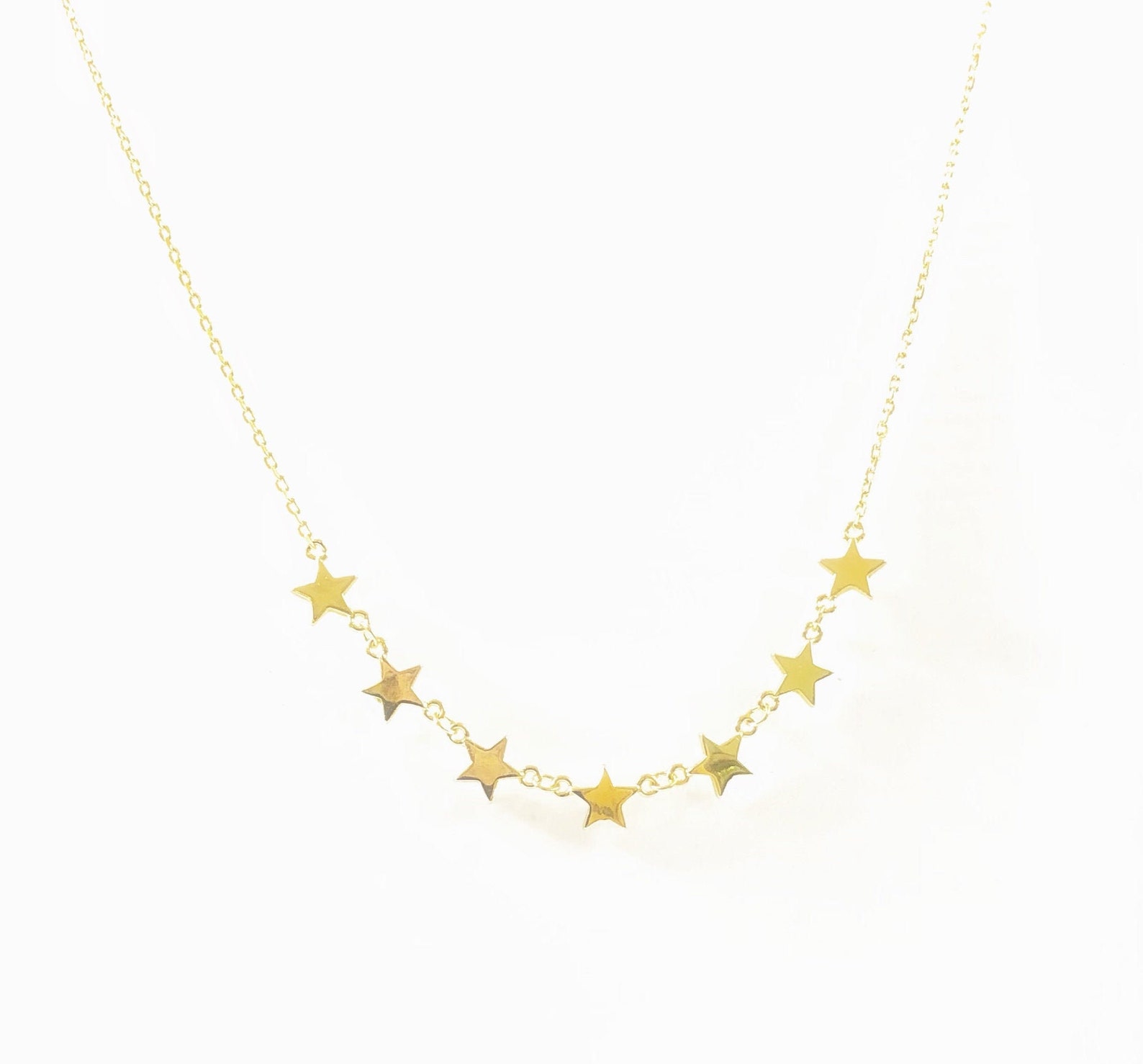 Gold Star Necklace Etsy