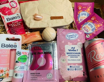 Geschenkbox Handgemachte Tasche Geschenkpflege Nachhaltige Box Geschenk Relax Set Geschenk für Mama Wellness Pflege Gute Besserung Set