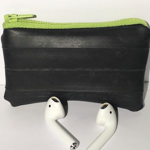 Borsa portamonete Camera d'aria bicicletta sostenibile eco-friendly moneta - fatto a mano Vegano Regalo per Lui-idea di riciclo regalo sacchetto con cerniera-minimalista