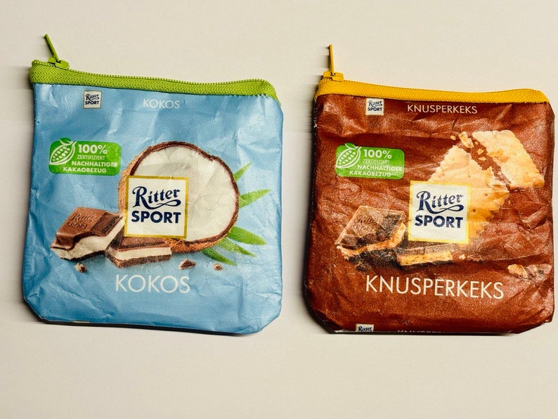 Tasche Kleine Ritter Sporttasche Nachhaltiger Schokoladenliebhaber Umweltfreundliches Geschenk Geldbörse Ritter Sport Geschenk Hanmade Geldbörse Bild 4