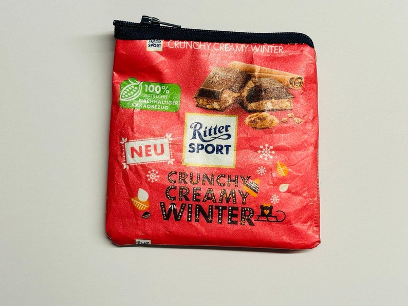 Tasche Kleine Ritter Sporttasche Nachhaltiger Schokoladenliebhaber Umweltfreundliches Geschenk Geldbörse Ritter Sport Geschenk Hanmade Geldbörse Bild 6