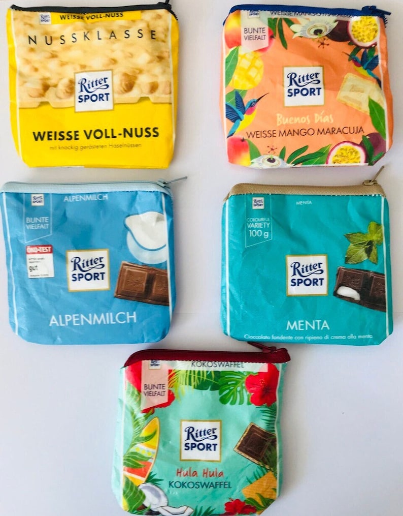 SMall pouch handmade ritter sport chocolate lovers purse