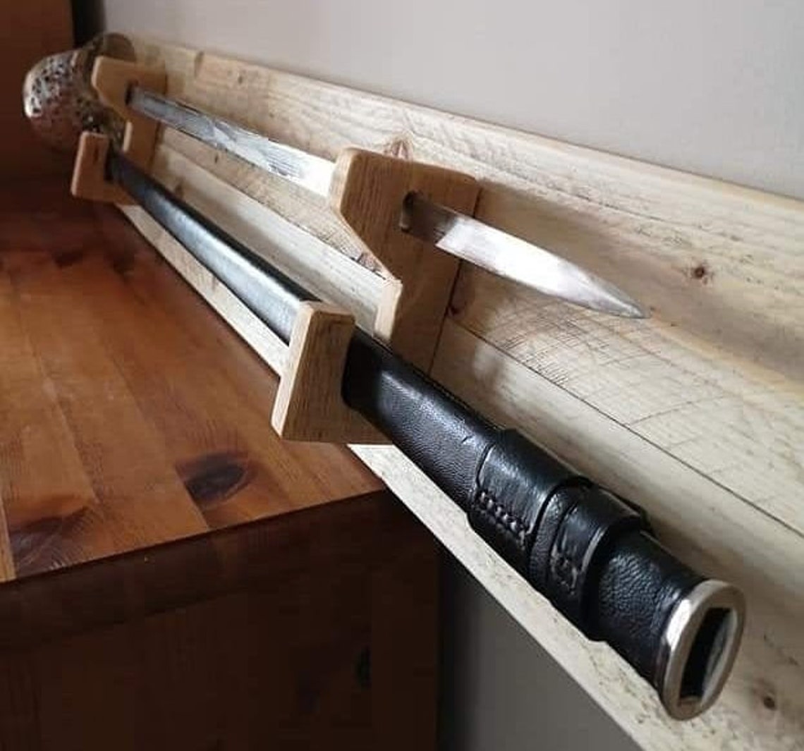Wall Mounted Military Sword Display Etsy