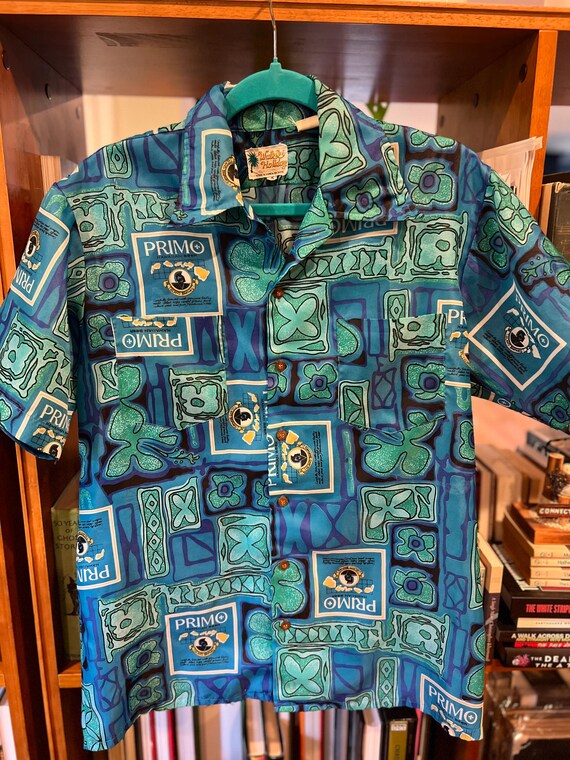 70s Primo Hawaiian Beer Bottle Logo Promo Roach t-shi… - Gem